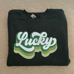Dark green crewneck sweatshirt